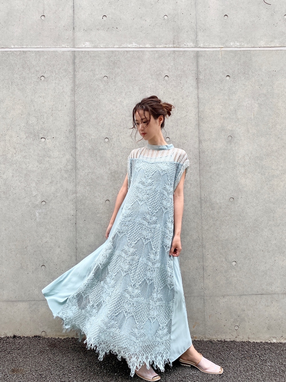AULA AILA アウラアイラ　定価2.9万円　レース　ロングワンピース AULA AILA（アウラアイラ）の「【AULA AILA】レースフレアドレス