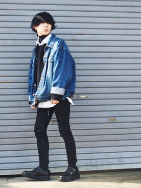 「ENDのアイテム（リング）」を使った、RYOTAさん（メンズ・170cm）の冬コーディネート