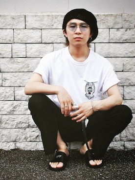 「ENDのアイテム（アクセサリー）」を使った、RYOTAさん（メンズ・170cm）の夏コーディネート