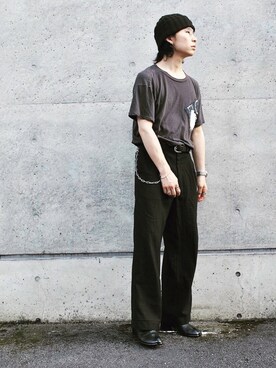 「CLANE（クラネ）のアイテム（スラックス）」を使った、RYOTAさん（メンズ・170cm）の夏コーディネート