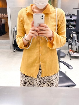 「BEAMS（ビームス）のアイテム（シャツ/ブラウス）」を使った、ayameさん（レディース・156cm）の春コーディネート