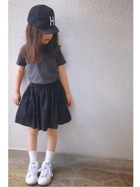 「アイテム（帽子）」を使った、Limさん（キッズ・110cm）の夏コーディネート