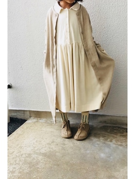 「ガウン」｜「アイテム（ワンピース/ドレス）」を使った、Limさん（キッズ・120cm）の春コーディネート