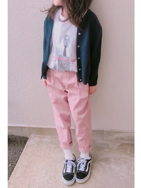 「くっきーTシャツ」｜Limさん（キッズ・120cm）の春コーディネート