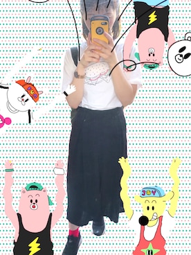 「サンドイッチコーデ」｜まさん（レディース・155cm）の夏コーディネート