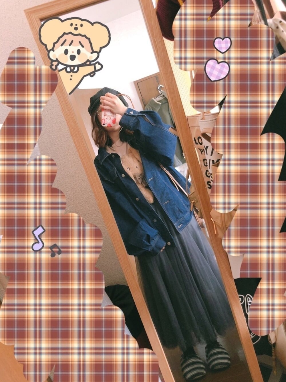 「shoppingday」｜「OLIVE des OLIVEのひとクセGジャン（ブルゾン、ブルー系）」を使った、Kimiさん（レディース・155cm）の春コーディネートの1枚目の写真
