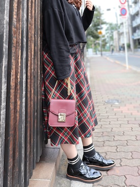 「ゴールドチェーン」｜MODE KAORIさん（レディース・163cm）の秋コーディネート