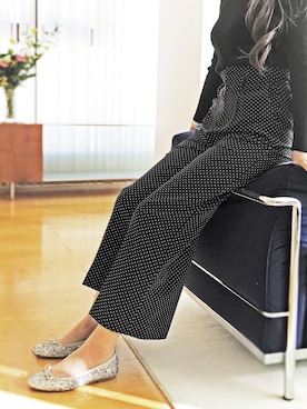 「アイテム（バレエシューズ、シルバー系）」を使った、MODE KAORIさん（レディース・163cm）の秋コーディネート