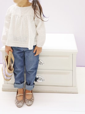 「アイテム（バレエシューズ）」を使った、MODE KAORIさん（キッズ・100cm）の春コーディネート