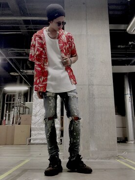 「アロハシャツ」｜gottakusanさん（メンズ・172cm）の夏コーディネート