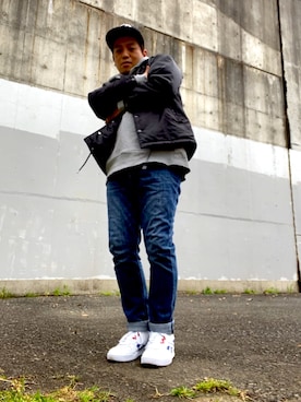 「PLAYBOY（プレイボーイ）のアイテム（帽子）」を使った、ナツさん（メンズ・160cm）の春コーディネート