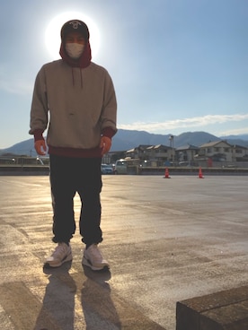 「PLAYBOY（プレイボーイ）のアイテム（帽子）」を使った、ナツさん（メンズ・160cm）の春コーディネート