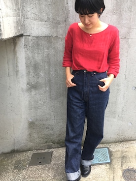 「CALINER（カリネ）のアイテム」を使った、はなさん（レディース・163cm）の秋コーディネート