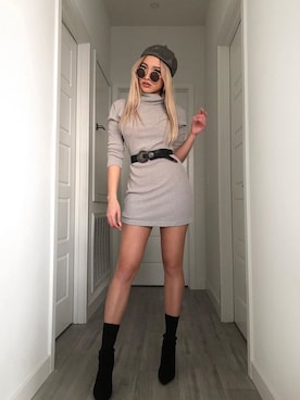 「Zerouv」｜Lindaさん（レディース・157cm）の冬コーディネート