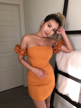 「orange」｜Lindaさん（レディース・157cm）の冬コーディネート