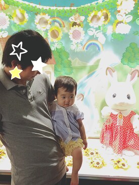 「Abercrombie&Fitch（アバークロンビーアンドフィッチ）のアイテム」を使った、coco&nonoさん（キッズ・70cm）の冬コーディネート