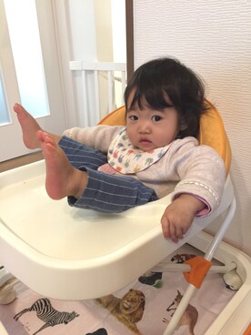 「1歳3ヶ月」｜「アイテム（スウェット）」を使った、coco&nonoさん（キッズ・70cm）の冬コーディネート