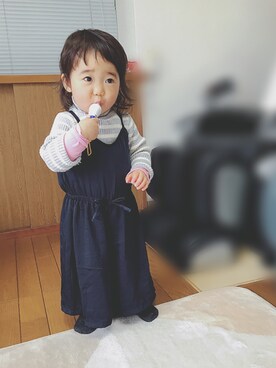 「1歳6ヶ月」｜「アイテム（オールインワン・サロペット）」を使った、coco&nonoさん（キッズ・80cm）の冬コーディネート