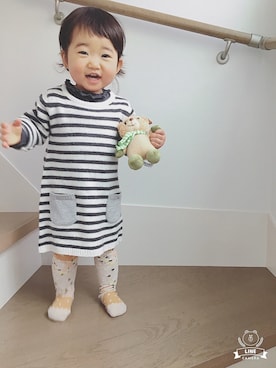 「3ヶ月」｜「アイテム（その他）」を使った、coco&nonoさん（キッズ・80cm）の春コーディネート