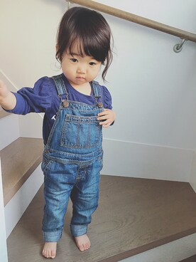 「e.a.B（エーアーベー）のアイテム（トップス）」を使った、coco&nonoさん（キッズ・80cm）の春コーディネート