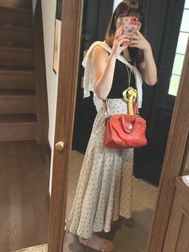 「Supreme.La.La.（シュープリームララ）のアイテム（スカート）」を使った、misakoさん（レディース・162cm）の夏コーディネート