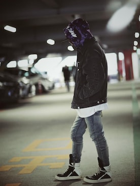 「AAPE BY A BATHING APE（エーエイプバイアベイシングエイプ）のアイテム（ジャケット/アウター）」を使った、bun1212さん（メンズ・169cm）の冬コーディネート