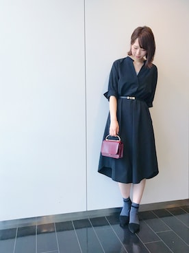 「ファーサンダル」｜「アイテム（パンプス）」を使った、Hoshinaさん（レディース・164cm）の夏コーディネート