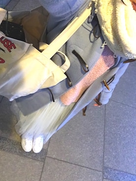 「earth music&ecology（アースミュージックアンドエコロジー）のアイテム（ダッフルコート）」を使った、あややさん（レディース・158cm）の冬コーディネート