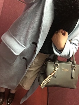 「オックスフォードシューズ」｜「アイテム（ダッフルコート）」を使った、あややさん（レディース・158cm）の春コーディネート