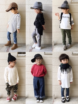 Su,Um,Riさん（キッズ・90cm）の秋コーディネート