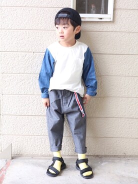 「アイテム（サンダル）」を使った、Su,Um,Riさん（キッズ・100cm）の春コーディネート