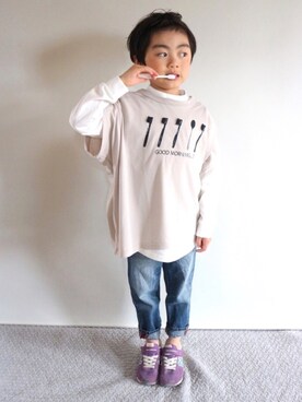 Su,Um,Riさん（キッズ・110cm）の春コーディネート