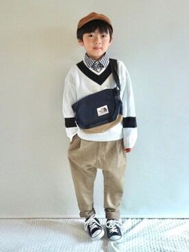 Su,Um,Riさん（キッズ・110cm）の冬コーディネート