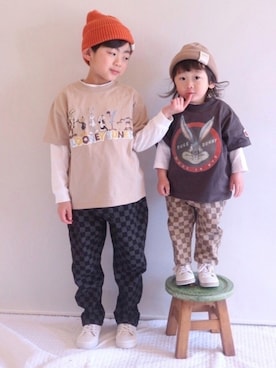 Su,Um,Riさん（キッズ・120cm）の春コーディネート