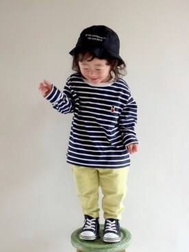 「MACKINTOSH PHILOSOPHY（ﾏｯｷﾝﾄｯｼｭ ﾌｨﾛｿﾌｨｰ）のアイテム」を使った、Su,Um,Riさん（キッズ・80cm）の春コーディネート