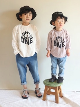 「アイテム（サンダル）」を使った、Su,Um,Riさん（キッズ・120cm）の春コーディネート