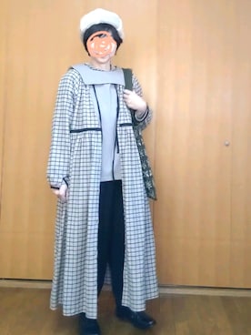 「ベージュ×ブラック」｜「アイテム（その他）」を使った、とんピン♪さん（レディース・158cm）の冬コーディネート