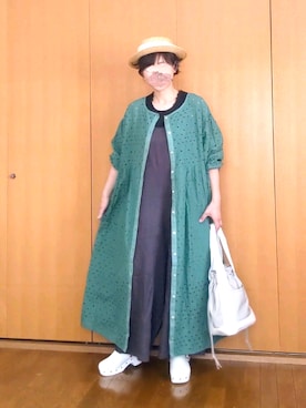 「Samansa Mos2 blue（サマンサモスモスブルー）のアイテム（オールインワン・サロペット）」を使った、とんピン♪さん（レディース・158cm）の春コーディネート