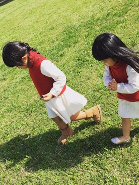 「Moujonjon（ムージョンジョン）のアイテム（シャツワンピース）」を使った、Yuumi.Nさん（レディース・157cm）の冬コーディネート