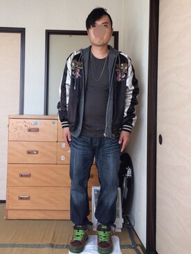 「８(eight)（エイト）のアイテム（その他アウター）」を使った、ぼくたくさん（メンズ・172cm）の冬コーディネート