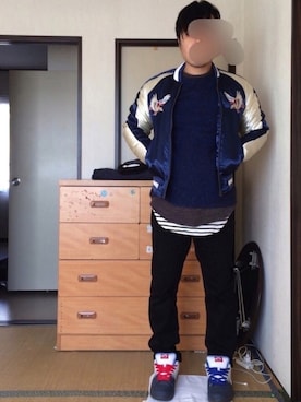 「８(eight)（エイト）のアイテム（その他アウター）」を使った、ぼくたくさん（メンズ・172cm）の冬コーディネート