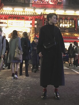 「Dior」｜「アイテム（ダウンジャケット/コート）」を使った、きりんさん（レディース・164cm）の冬コーディネート