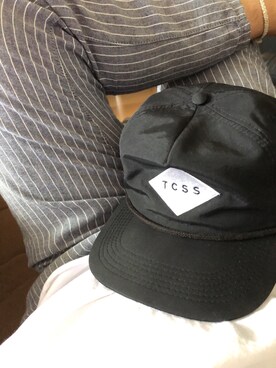 「TCSS（ティーシーエスエス）のアイテム（帽子）」を使った、しんさん（メンズ・173cm）の夏コーディネート