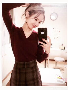 「オルチャンファッション」｜「アイテム（アクセサリー）」を使った、YOONAさん（レディース・158cm）の秋コーディネート