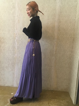 「CRY.（クライ）のアイテム（シューズ）」を使った、リンコさん（レディース・153cm）の冬コーディネート