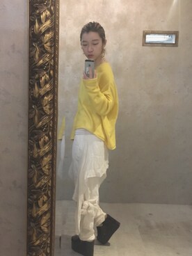 「CRY.（クライ）のアイテム（シューズ）」を使った、リンコさん（レディース・153cm）の春コーディネート