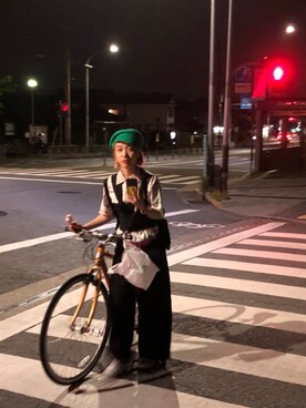 「green（グリーン）のアイテム」を使った、リンコさん（レディース・153cm）の冬コーディネート