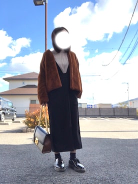 「STUDIOUS（ステュディオス）のアイテム（その他アウター）」を使った、あめさん（レディース・151cm）の冬コーディネート
