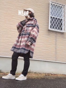 「UNIQLO（ユニクロ）のWOMEN ウルトラストレッチジーンズ（デニムパンツ）」を使った、mii♡さん（レディース・156cm）の冬コーディネート