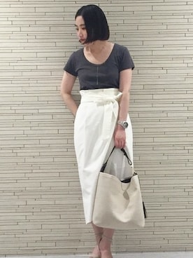 「Noble（ノーブル）のアイテム（Tシャツ/カットソー）」を使った、aiさん（レディース・164cm）の夏コーディネート